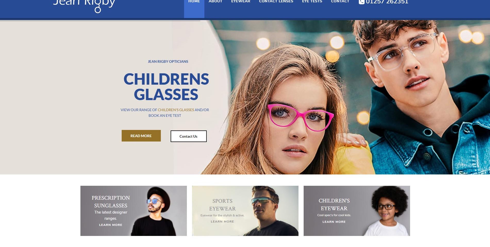 jean-rigby-opticians-wordpress-website-development