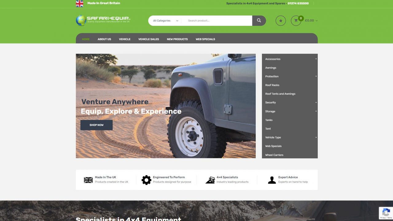 safari-equip-eccommerce-website-development