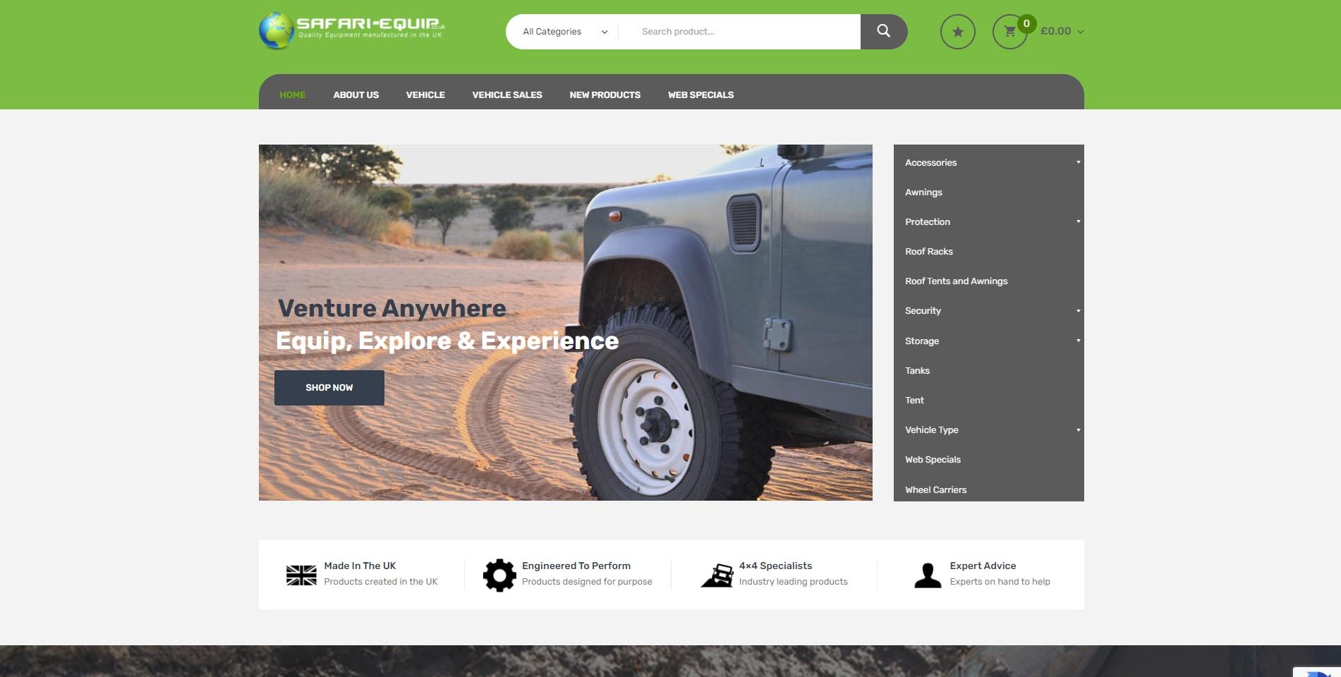 safari-equip-eccommerce-website-development